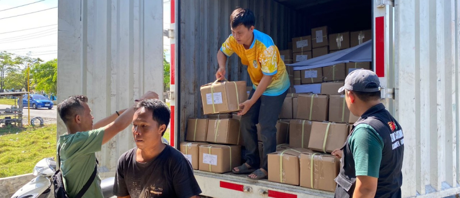 Polres Kaur Lakukan Pengamanan Kedatangan Surat Suara DPD Kabupaten Kaur