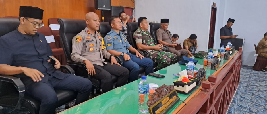Wakapolres Kaur Hadiri Rapat Paripurna Penyampaian Rancangan Jadwal Masa Persidangan Kesatu Tahun 2024