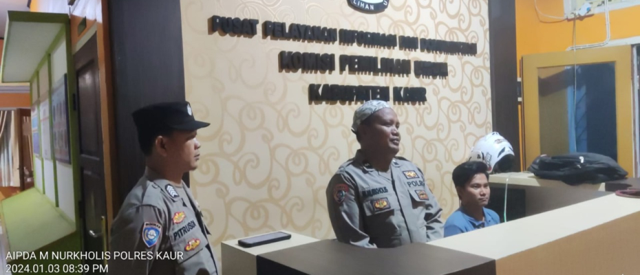 Jaga Sistem Pengamanan Kantor KPUD, Polres Kaur Gelar Patroli