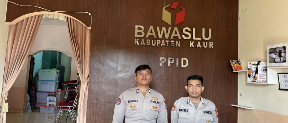 Sistem Pengamanan di Kantor Bawaslu Ditingkatkan Polres Kaur Jelang Pemilu 2024