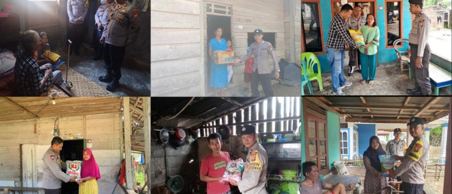 Sebanyak 7 Warga Kurang Mampu Terima Bantuan Sembako dari Program Selasa Berbagi Polres Kaur