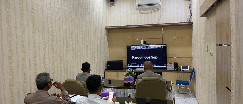 Persiapan Pemungutan dan Perhitungan Suara Pemilu Tahun 2024, Polres Kaur Ikuti Vicon Asops Polri 
