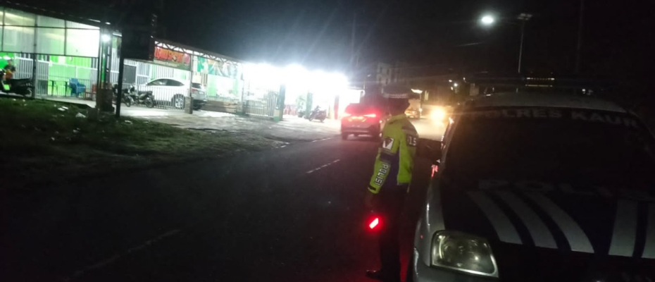 Ciptakan Kamseltibcar Lantas Lancar, Polres Kaur Pantau Arus Lalin