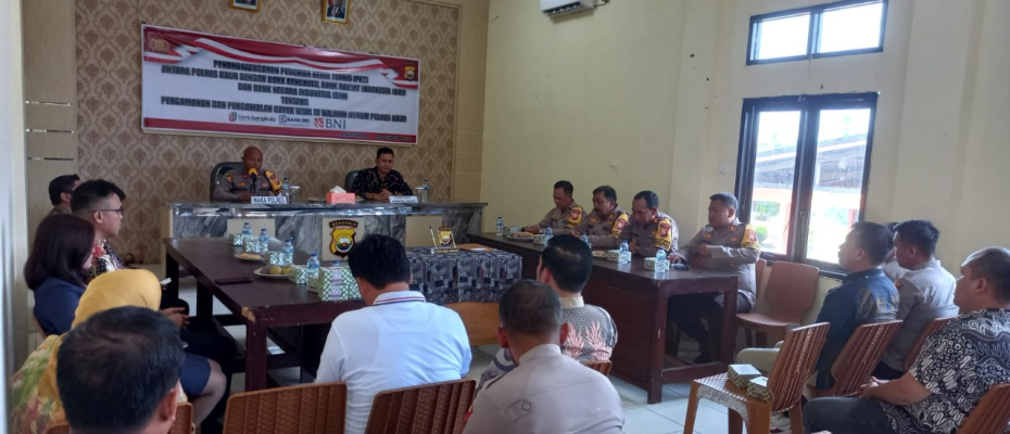 Pengamanan dan Pengawalan Objek Vital, Polres Kaur PKT Bersama BPD, BRI dan BNI 