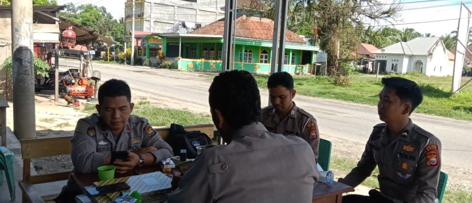 Satgas Kamseltibcarlantas Sambang ke Gudang Logistik 2 KPU Kaur, Sampaikan Imbauan kepada Petugas Pengamanan Gudang 