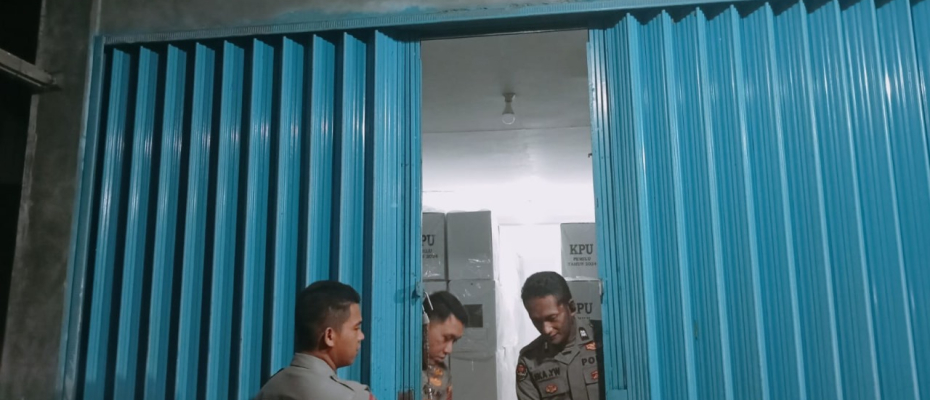 Satgas Preventif OMB Polres Kaur Lakukan Pengamanan Berkala di Gudang Logistik 