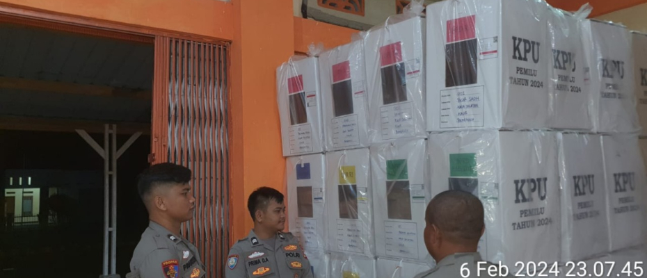 Cegah Ancaman dan Gangguan Keamanan, Personle Satgas Preventif OMB Polres Kaur Patroli Gudang Logistik KPU