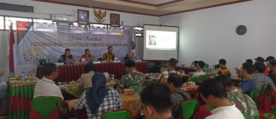 Polres Kaur Ikuti Rapat Koordinasi Persiapam Masa Tenang Dalam Pemilu 2024 