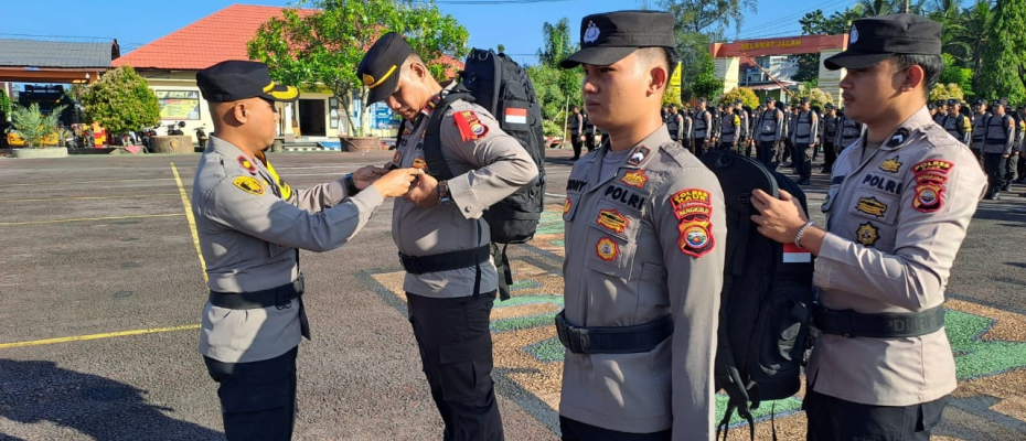 Pimpin Apel Pergeseran Pasukan Pengamanan TPS Pemilu 2024, Wakapolres Ingatkan Personel Jaga Netralitas 