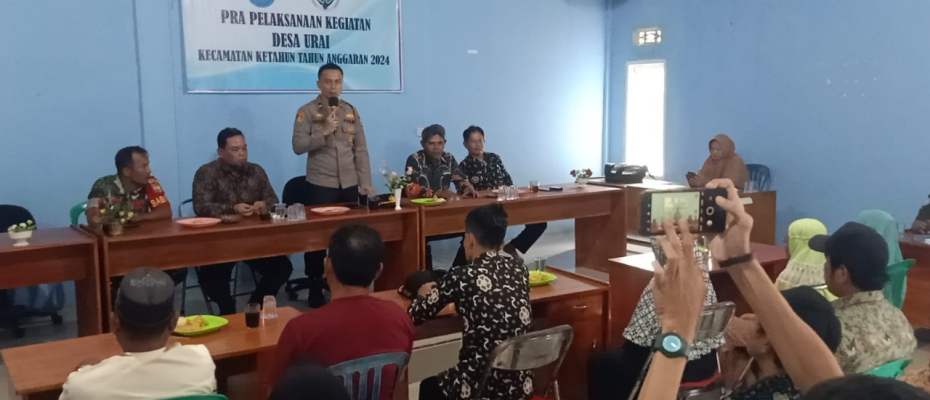 Kapolsek Hadiri Undangan Pra Pelaksanaan Kegiatan Di Desa Urai Tahun Anggaran 2024