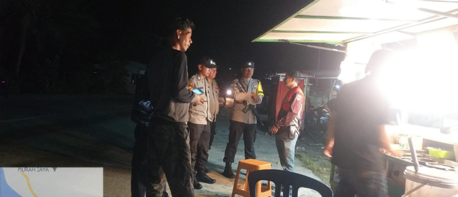 Polsek Kaur Tengah Patroli Dialogis Antisipasi 3C dan Premanisme di Objek Vital