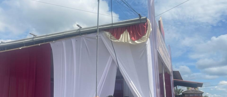 Polres Mukomuko Pasang Alat Komunikasi di Titik Lokasi Pos Pam dan Pos Yan 