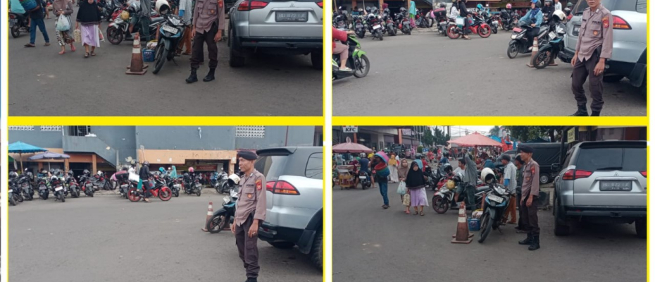 Ciptakan Kamtibmas Kondusif, Personel Subsektor Pasar Minggu Lakukan Pengamanan di Pasar 