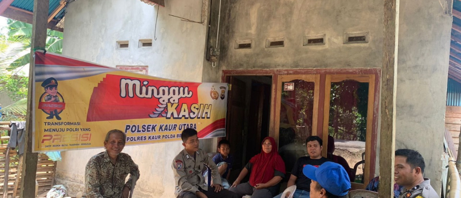 Minggu Kasih di Desa Coko Enau Polsek Kaur Utara Dengarkan Situasi Terkait Kamtibmas dari Warga 