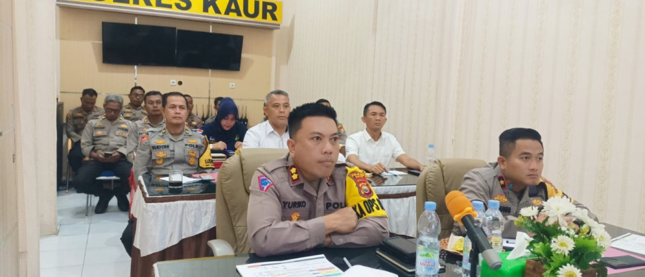 Polres Kaur Ikuti Zoom Meeting Rapat Internal Dalam Rangka Kesiapan Ops Mantap Praja Nala 2024, Pilkada Serentak