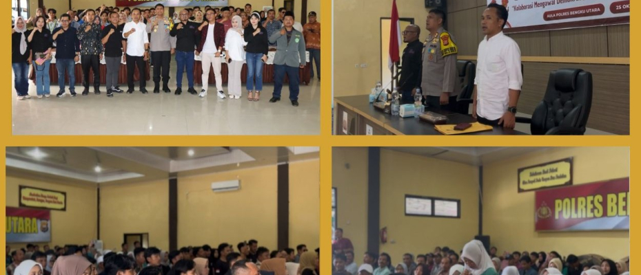 Sosialisasi dan Deklarasi Pilkada Damai, Kapolres Bengkulu Utara Ajak Pemuda Jaga Demokrasi