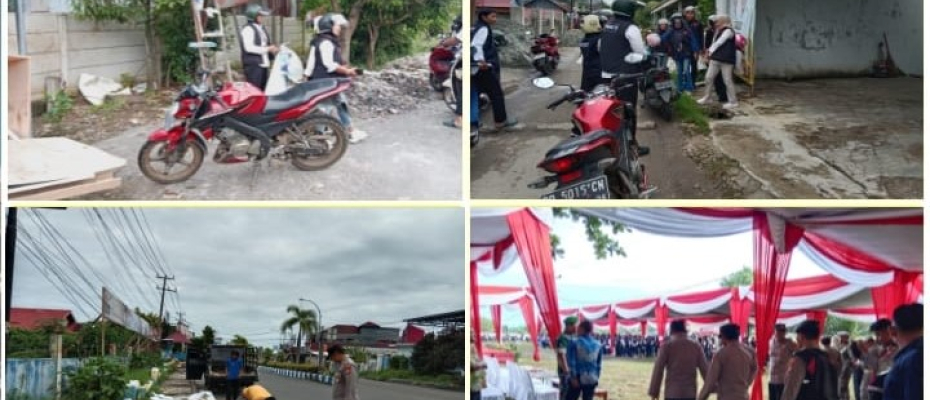 Personel Subsatgaswil Ratu Samban Kawal Penertiban APK Pemilukada 2024