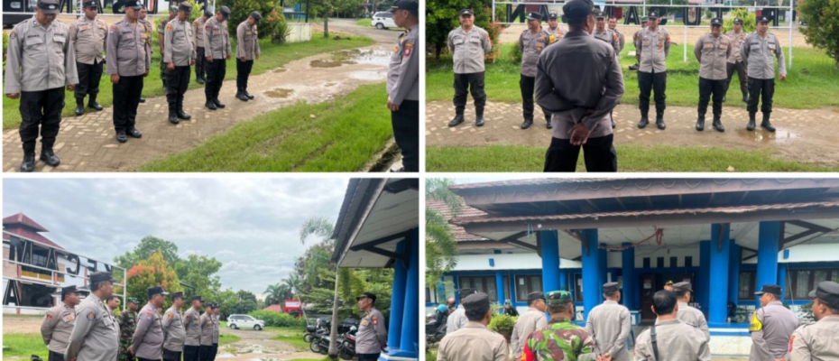 Pastikan Logistik Pemilu Amanm, Polsek Ratu Samban Laksanakan Pengamanan di Sekretariat PPK Kecamatan Ratu Samban