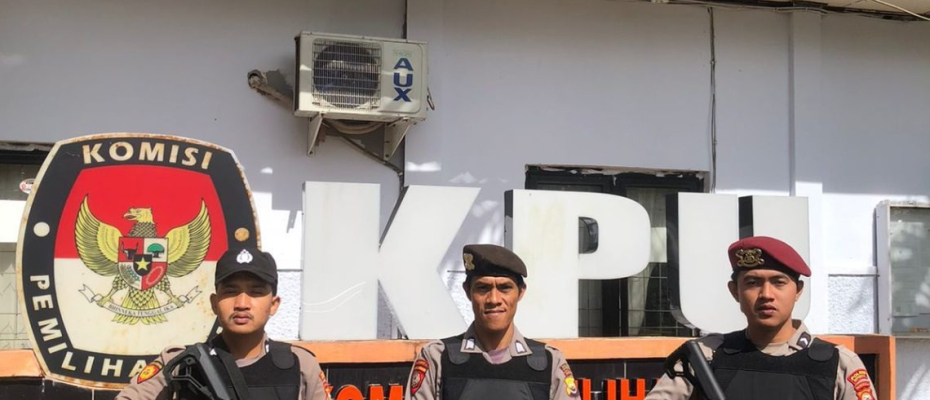 Kantor KPU, Bawaslu dan Gudang Logistik Dijaga Ketat Personel Polres Kepahiang 