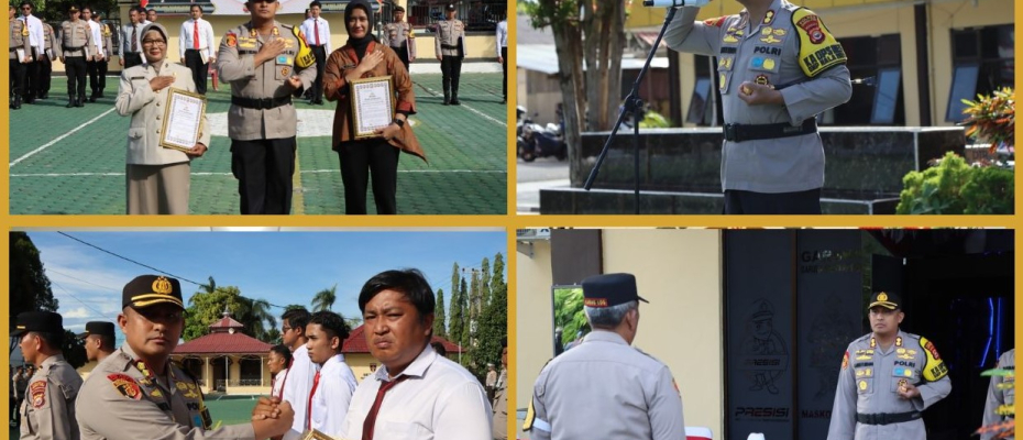 Polres Bengkulu Utara Gelar Upacara Khidmat: Reward, Umroh Presisi, dan Syukuran Kenaikan Pangkat