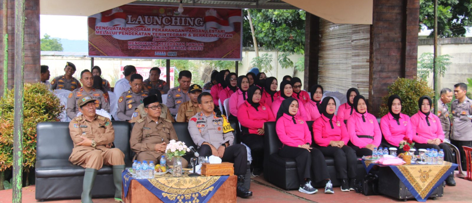 Polres Rejang Lebong Ikuti Zoom Launching Penguatan Program Pekarangan Pangan Lestari