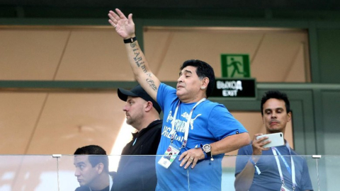  Diego Armando Maradona melihat langsung pertandingan kekalahan telak Argentina dengan skor 0-3 dari Kroasia(Net)