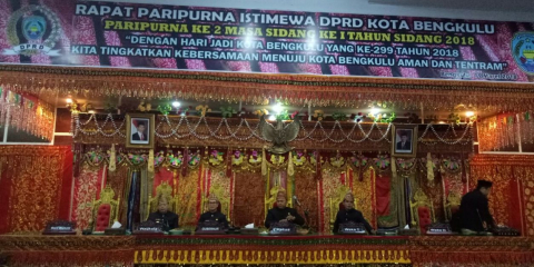 DPRD Gelar Paripurna Istimewah Hari Jadi Kota Bengkulu