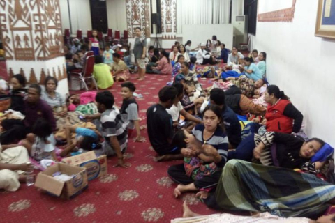Pengungsi korban tsunami Selat Sunda di Bandar Lampung