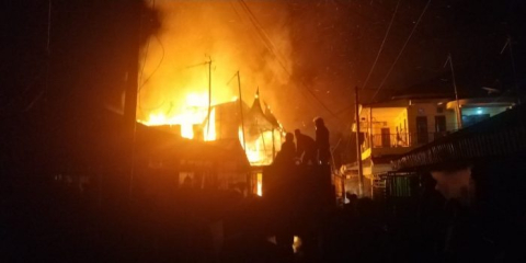 Kebakaran di Kelurahan Pengantungan RT 07 dan RT 10, Kecamatan Ratu Samban, Kota Bengkulu