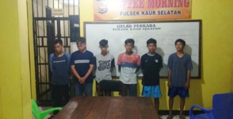 6 Pelajar di Amankan Polsek Kaur Selatan