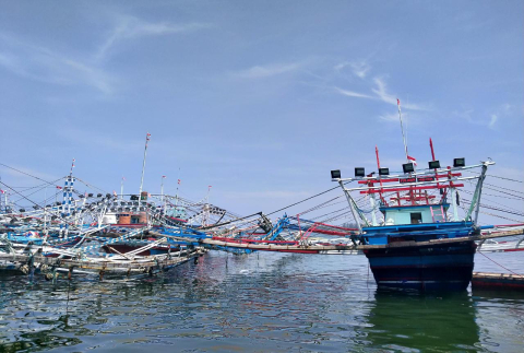 Penampakan Kapal Nelayan Pulau Baai