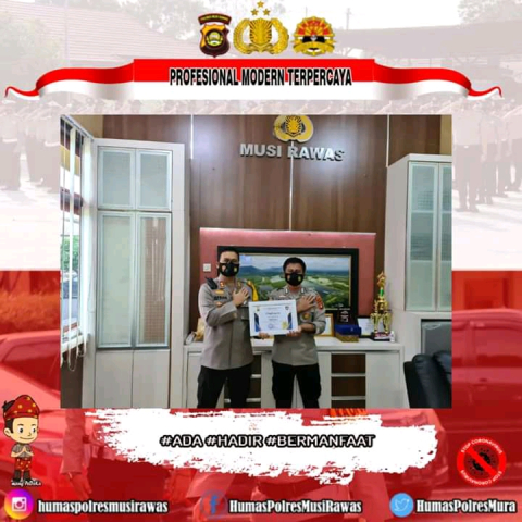 Polres Musi Rawas Terima Penghargaan