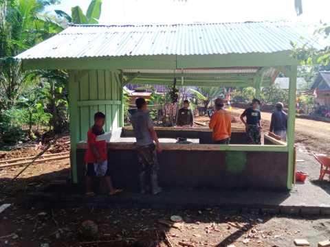 Pos Kamling di TMMD ke-114 Kodim 0423/BU Hampir Rampung