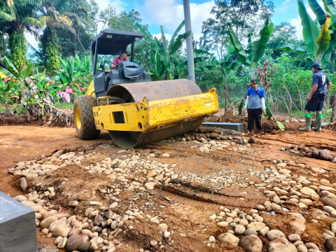 Progres Peningkatan Jalan TMMD 114 Kodim 0423/BU Terus Di Kejar
