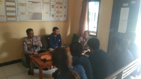 Terima Kunjungan Mahasiswa KKN Unib,  Kapolsek Lais Sampaikan Harapan