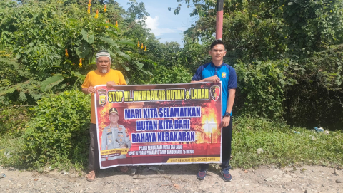 Antisipasi Kebakaran Hutan Unit Reskrim Polsek Ketahun Lakukan Imbauan Kepada Masyarakat