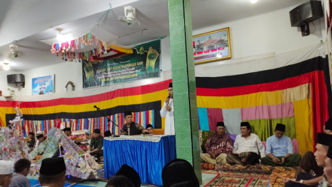 Polsek Ketahun Monitoring dan Pengamanan Kegiatan Maulid Nabi Muhammad Saw di Desa Giri Kencana 
