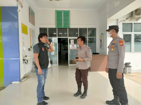 Polsek Ketahun Sambangi Satpam RS Lagita Dalam Patroli Siang