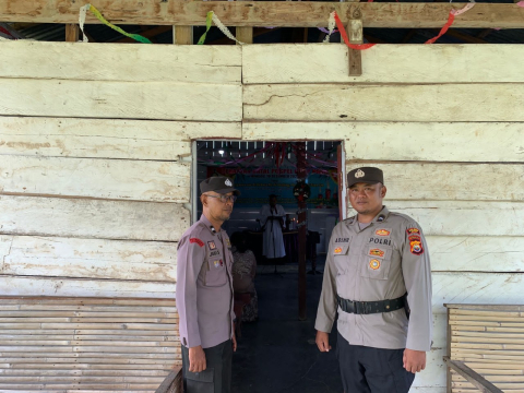 Ibadah Mingguan di Gereja, Polsek Kaur Selatan Lakukan Pengamanan 