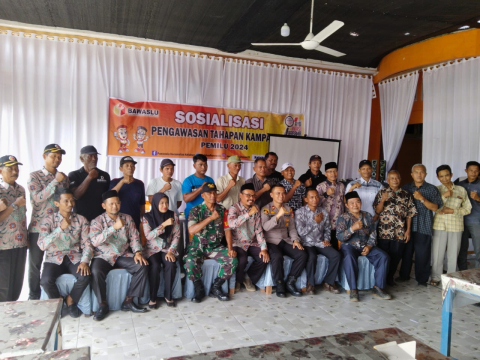 Kapolsek Ketahun Sosialisasi Pegawasan Tahapan Pemilu Tahun 2024
