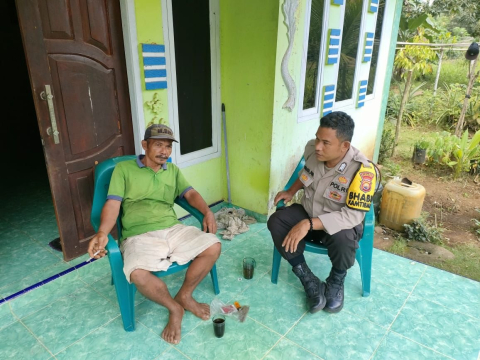 Wujudkan Keamanan Dalam Lingkungan, Bhabinkamtibmas Polsek Kerkap Sambang Warga Binaan