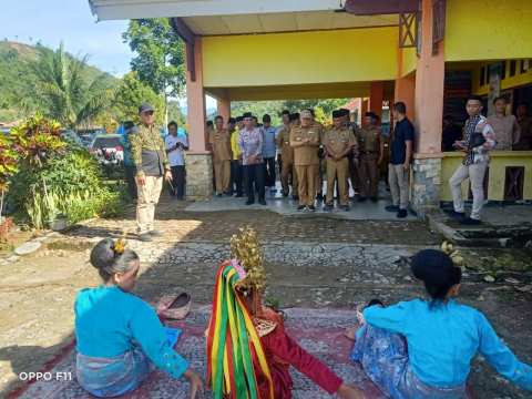 Polsek Muara Sahung Monitoring dan Lakukan Pengamanan Kunjungan Gubernur 