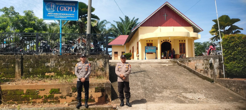 Wujudkan Situasi Aman dan Kondusif Pam Gereja di Wilkum Polsek Ketahun