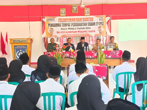Pelantikan dan Bimtek PTPS, Bhabinkamtibmas Polsek Ketahun Pesankan PTPS Wajib Netral