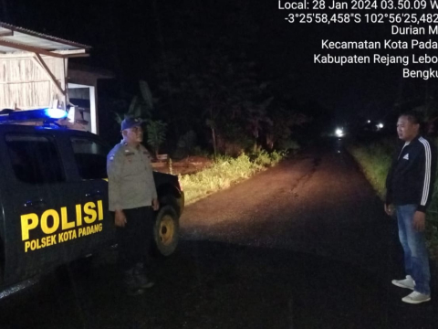 Ciptakan Rasa Nyaman Kepada Masyarakat, Polsek Kota Padang Gelar Patroli Malam Hari