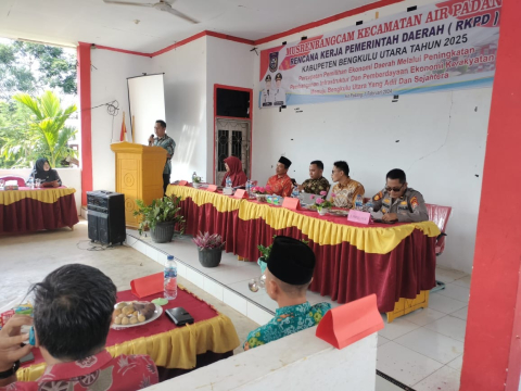 Wakili Kapolsek, Wakapolsek Lais Hadiri Musrenbang RKPD  Kecamatan Air Padang TA 2025