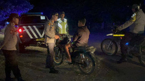Polsek Ketahun Laksanakan Blue Sky Patroli Dalam Rangka Cooling System Jelang Pemilu Tahun 2024