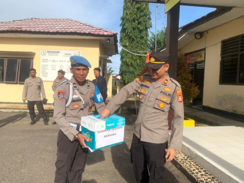 Rutin, Polsek Ketahun Laksanakan Gerakan Sedekah Bersama 