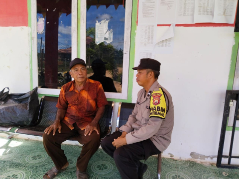 Cooling System, Bhabinkamtibmas Polsek Ketahun Sambang warga Wujudkan Situasi Kondusif Jelang Pemilu