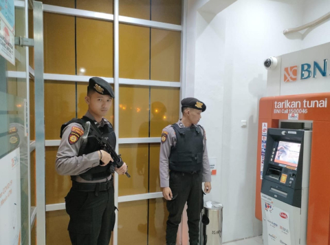 Sat Samapata Polres Kaur Patroli, Cek Situasi Kondisi di Seputaran ATM 